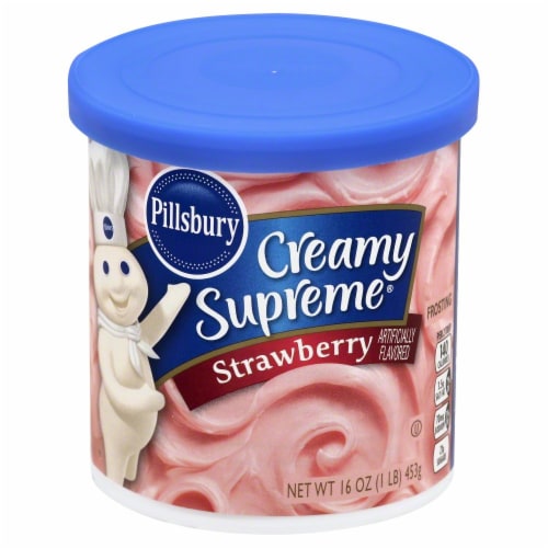Pillsbury Creamy Supreme Strawberry Frosting Perspective: front