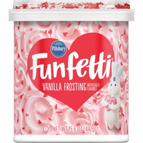 Pillsbury Valentine's Funfetti Vanilla Frosting Perspective: front