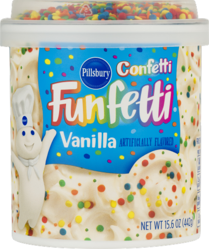 Pillsbury Funfetti Confetti Vanilla Frosting Perspective: front