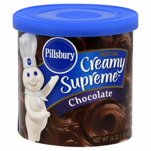 Pillsbury Creamy Supreme Chocolate Frosting Perspective: front