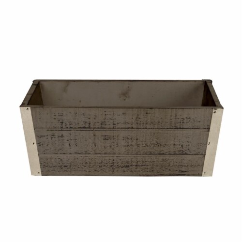 Wald Imports 13.5 in. Distressed Wood Planter Perspective: front