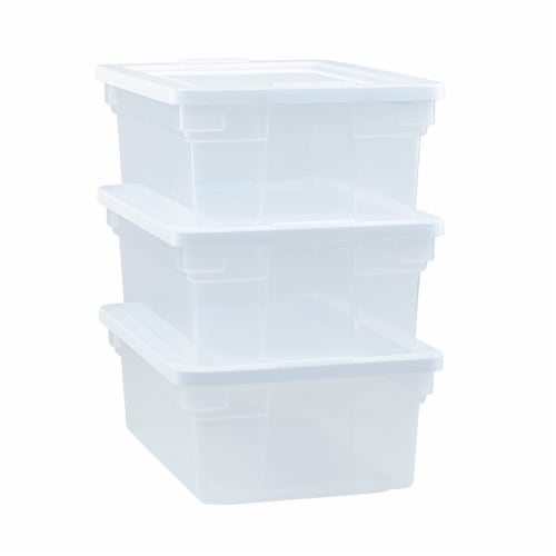 Rubbermaid Clever Store Basic Latch Storage Bin with Lid - Clear, 41 qt -  Fry's Food Stores