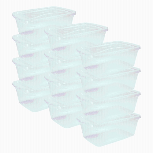 Rubbermaid 6 Qt Clear Plastic Indoor Storage Tub Tote Container