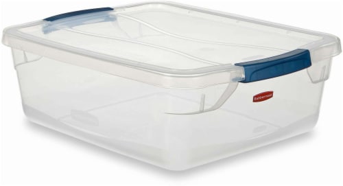 Rubbermaid Clever Store Basic Latch Storage Bin with Lid - Clear