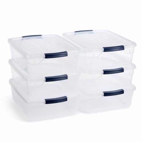 Rubbermaid Cleverstore 16 Quart Plastic Storage Tote Container with Lid (6  Pack), 1 Piece - Foods Co.