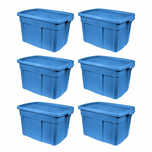 Rubbermaid Roughneck Tote 18 Gallon Storage Container, Heritage Blue (6  Pack), 1 Piece - Gerbes Super Markets