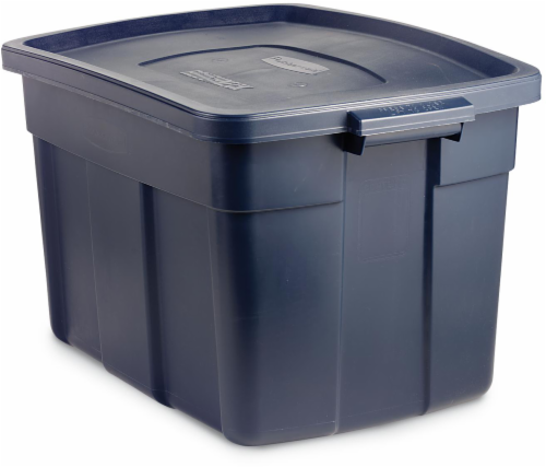 Rubbermaid Roughneck 25 Gallon Stackable Storage Container, Dark Indigo, 4  Pack, 1 Piece - Kroger