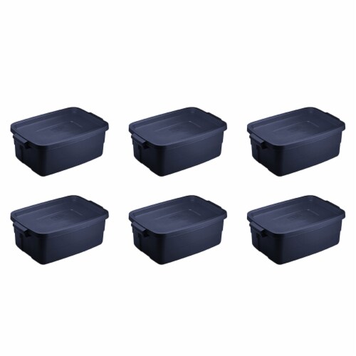 Rubbermaid Roughneck Storage Box with Lid Indigo 1 Harris Teeter