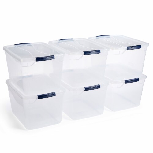 Rubbermaid Cleverstore 30 Quart Plastic Storage Tote Container w/ Lid (12  Pack), 1 Piece - Harris Teeter