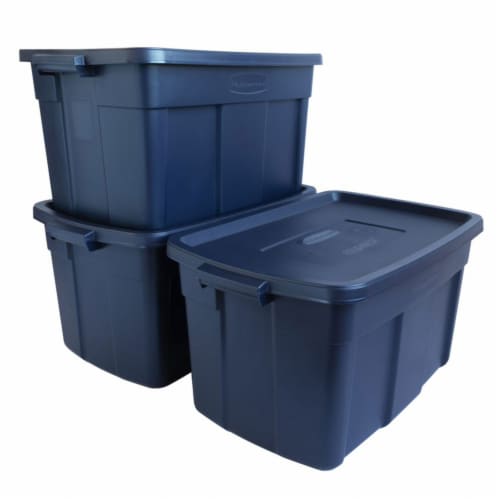 Rubbermaid Roughneck 31 Gallon Storage Box Tote, Dark Indigo