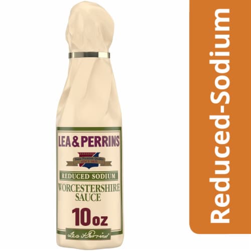 Lea & Perrins Worcestershire Sauce with Reduced Sodium Perspective: front