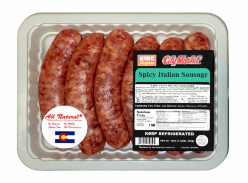 Hot Italian Pork Sausage Links Perspective: front