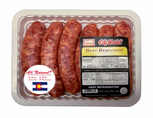 Beer Pork Bratwurst Links Perspective: front