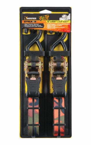 Keeper 1 in. W x 12 ft. L Multicolored Tie Down Strap 500 lb. 1 pk - Total Qty: 1; Each Pack Perspective: front