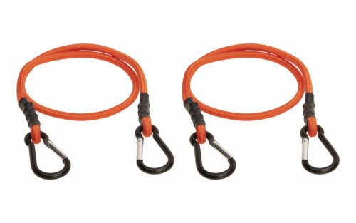 Keeper Orange Carabiner Style Bungee Cord 36 in. L x 0.315 in. 1