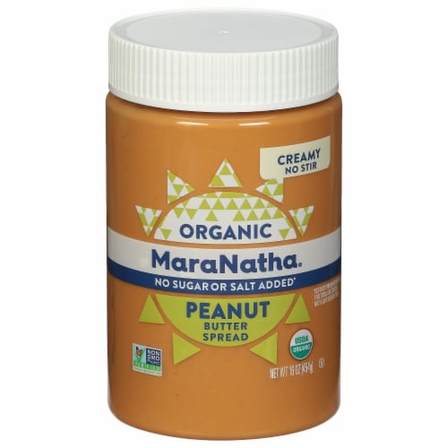 MaraNatha® Organic No Sugar or Salt Added Creamy Peanut Butter Spread