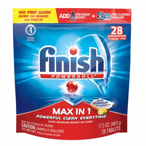 Finish Powerball Max in 1 Dishwashing Tablets Perspective: front