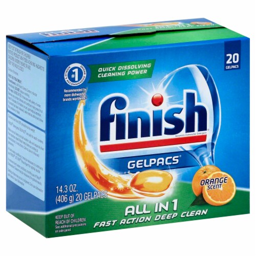 Finish Gelpac Orange 20 Count Perspective: front