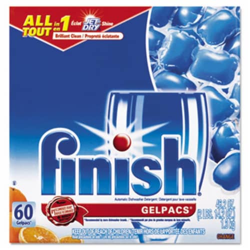 Reckitt Benckiser 81181 Dish Detergent Gel Packs- Orange- 60-Box Perspective: front