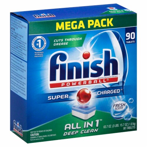 Finish® Powerball® All in 1™ Fresh Scent Dishwasher Detergent Tablets Mega  Pack, 90 ct - Kroger