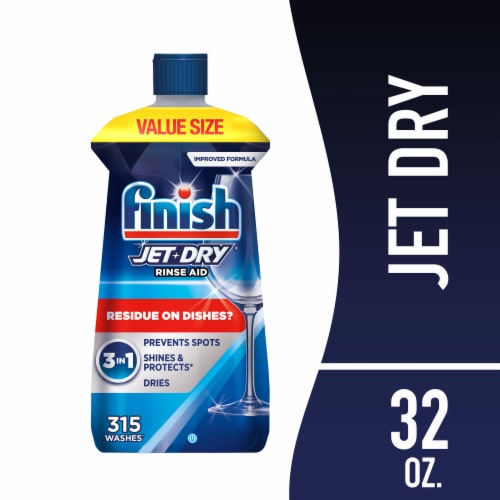 Finish Jet Dry Rinse Aid, Dishwasher Drying Agent Perspective: front
