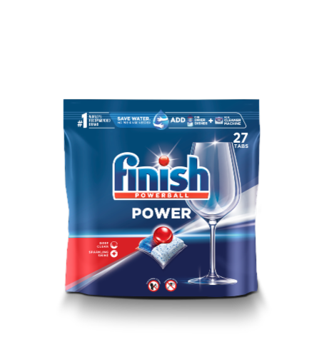 Finish Power Dishwasher Detergent Pods Perspective: front
