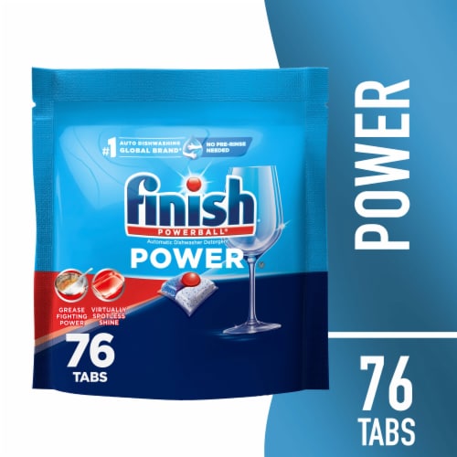 Finish Power Dishwasher Detergent Pods Perspective: front