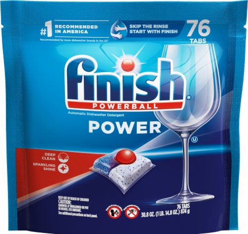 Finish Power Dishwasher Detergent Tablets Perspective: front