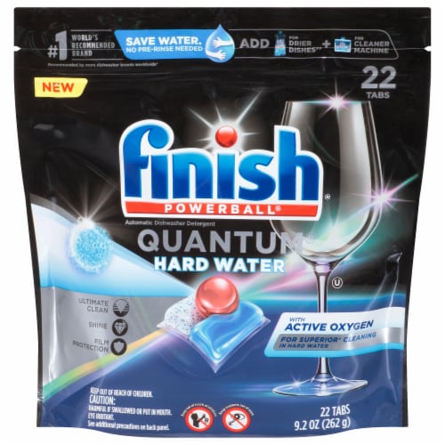 Finish Quantum Ultimate Clean & Shine Hard Water Dishwasher Detergent  Tablets, 22 ct - Pay Less Super Markets