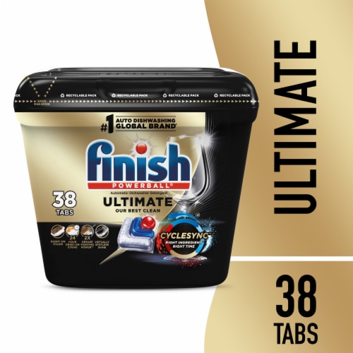 Finish Ultimate Dishwasher Detergent, Premium Dishwashing Tablets Perspective: front