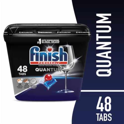 Finish Quantum Dishwasher Detergent, Premium Dishwashing Tablets Perspective: front