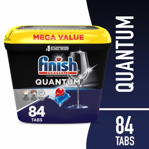 Finish Quantum Dishwasher Detergent, Premium Dishwashing Tablets Perspective: front
