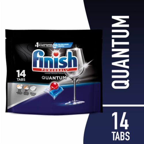 Finish Quantum Dishwasher Detergent, Premium Dishwashing Tablets Perspective: front