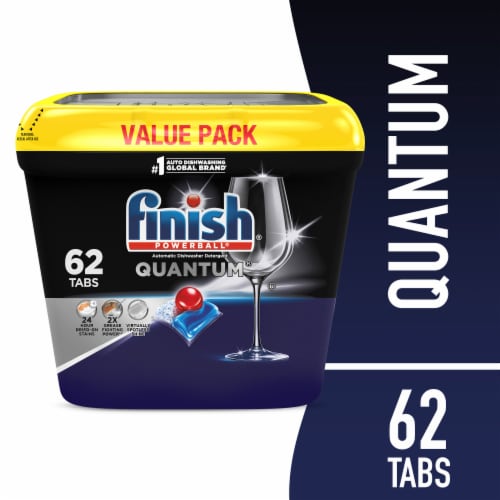 Finish Quantum Dishwasher Detergent, Premium Dishwashing Tablets Perspective: front
