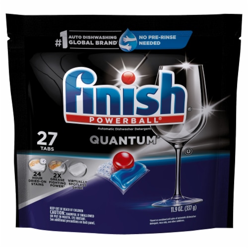 Finish® Quantum® Dishwasher Tablets Perspective: front