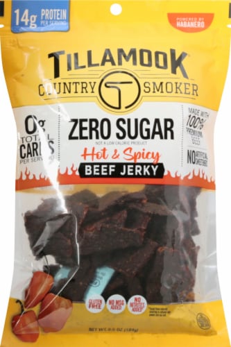 tillamook-country-smoker-zero-sugar-hot-spicy-beef-jerky-6-5-oz
