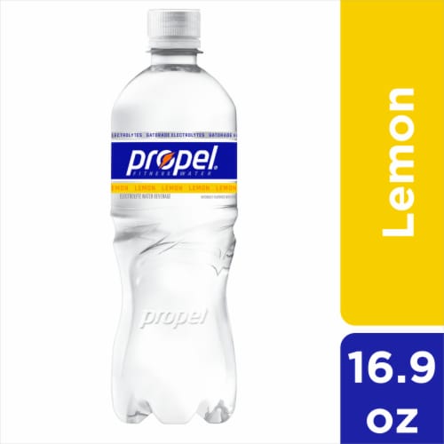 Propel® Electrolyte Lemon Flavored Bottled Water Perspective: front