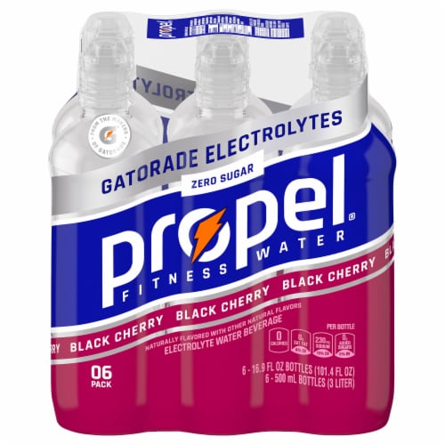 Propel® Zero Sugar Electrolyte Water Bottles - Black Cherry Perspective: front
