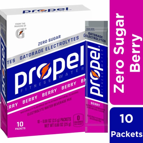 Propel® Zero Sugar Berry Drink Mix Packets Perspective: front