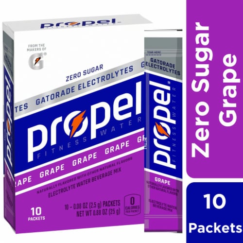 Propel® Zero Sugar Grape Drink Mix Packets Perspective: front