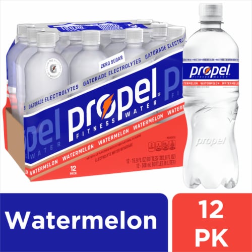 Propel® Zero Sugar Electrolyte Watermelon Flavored Bottled Water Perspective: front