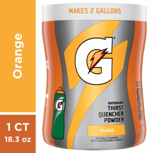 Gatorade® Electrolyte Orange Drink Mix Canister Perspective: front