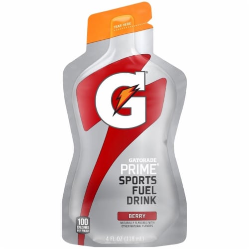 Gatorade Prime Berry Sports Fuel Drink Pouch Perspective: front