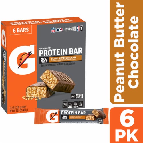 Gatorade Recover Peanut Butter Chocolate Whey Protein Bars, 6 ct - Gerbes  Super Markets