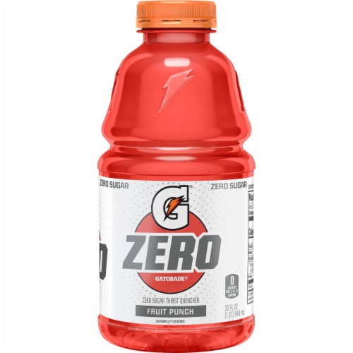 Gatorade G Zero Sugar Red Fruit Punch Electrolyte Enhanced Sports Drink Perspective: front