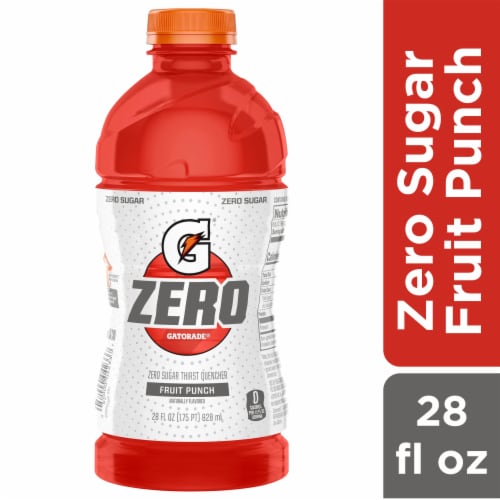 Gatorade Zero Sugar Thirst Quencher Red Fruit Punch Electrolyte Enhanced  Sports Drink, 28 fl oz - Kroger