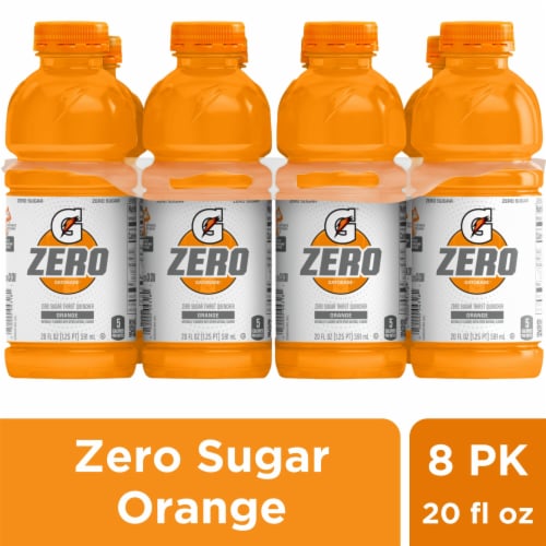 Gatorade® Zero Sugar Orange Sports Drink Multipack Bottles Perspective: front