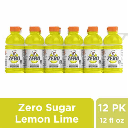 Gatorade® Zero Sugar Yellow Lemon Lime Sports Drink Multipack Bottles Perspective: front
