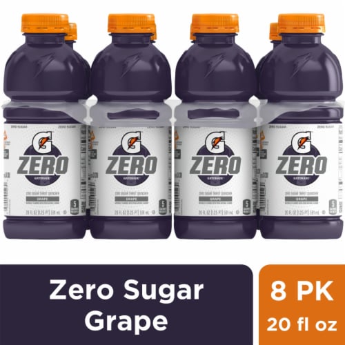 Gatorade® Zero Sugar Purple Grape Sports Drink Multipack Bottles Perspective: front