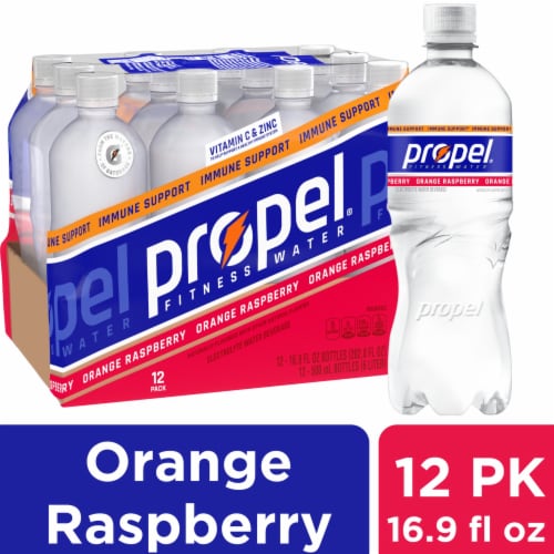 Propel® Immune Support Orange Raspberry Electrolyte Water Beverage Perspective: front